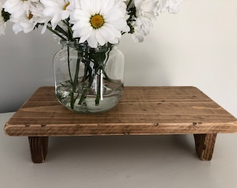 Rustic Wood Riser | Farmhouse Style Riser | Tabletop Riser | Plant Stand | Wood Stand