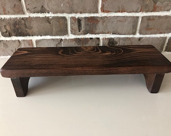 Contremarche en bois/contremarche en bois de ferme/piédestal en bois/support pour plante/support pour bougies/cadeau de pendaison de crémaillère/support pour petits gâteaux/contremarche en bois/présentoir