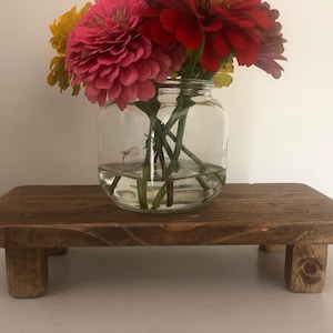 Rustic Wood Riser | Farmhouse Riser | Plant Stand | Tabletop Riser | Wood Riser | Wood Stand