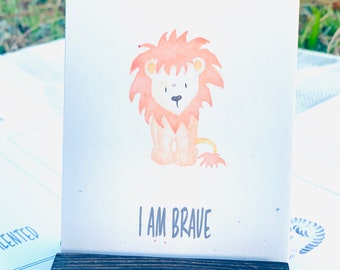 Watercolor Animal Affirmation Cards: Kids' Lunch Box Notes