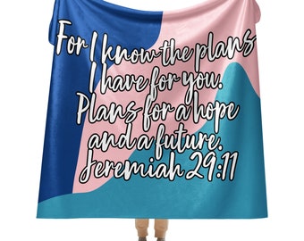 Jeremiah 29:11 Christian Sherpa Blanket – Inspirational Bible Verse Throw