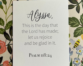 Personalized Scripture Cards for Women, Honey Bee Floral Prayer Cards, 30 day Bible Verse for Gift, Set of 30 Scripture Cards for Gift