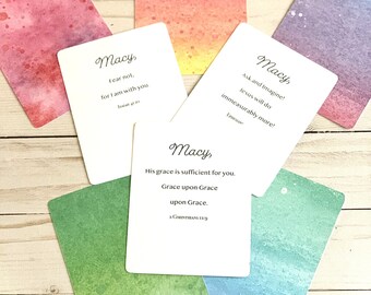 Watercolor Scripture Cards, Scripture Cards Personalized, Watercolor Scripture Art, Sunshine gift for friend, Christian gifts grandmother