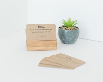 Men Scripture Cards with Name | Bible Verse Memory Cards for Men Personalized Scripture Cards for Men: Bible Verse Memory Gift Father’s Day