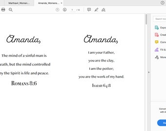 Personalized Scripture Cards: Christian Gift (Digital Download)