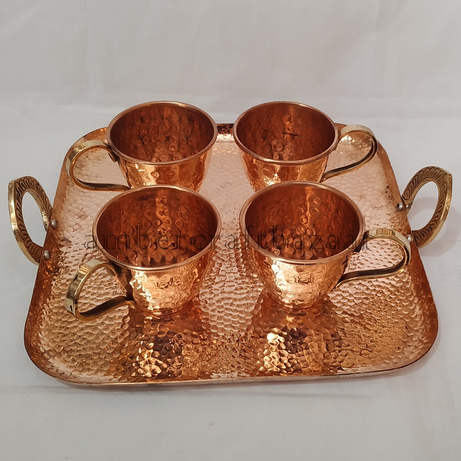 Vintage Style Copper Teapot with Copper Tea Cups Set with Etsy