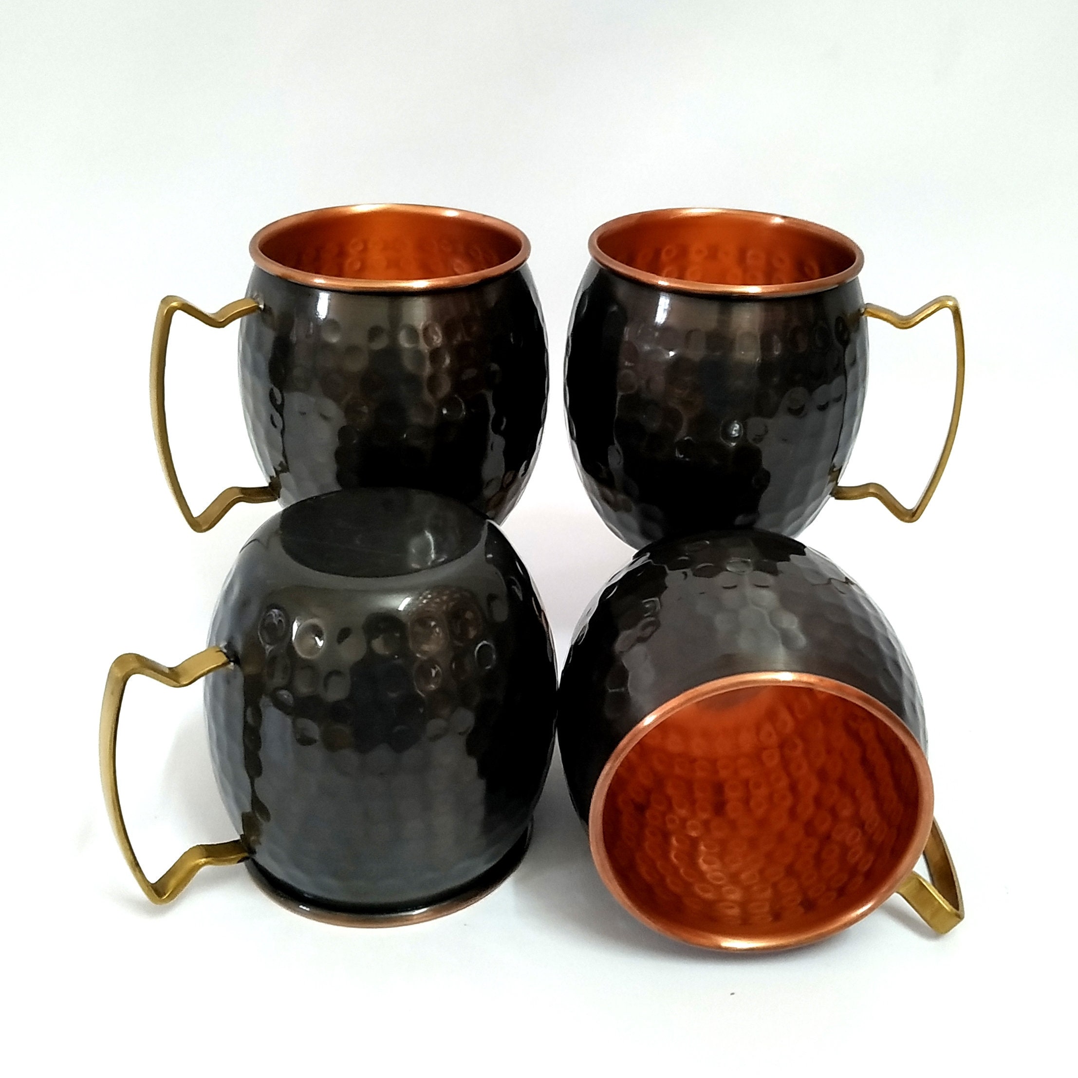 Black Oxidized Copper Moscow Mule Mugs Authentic Handcrafted Etsy