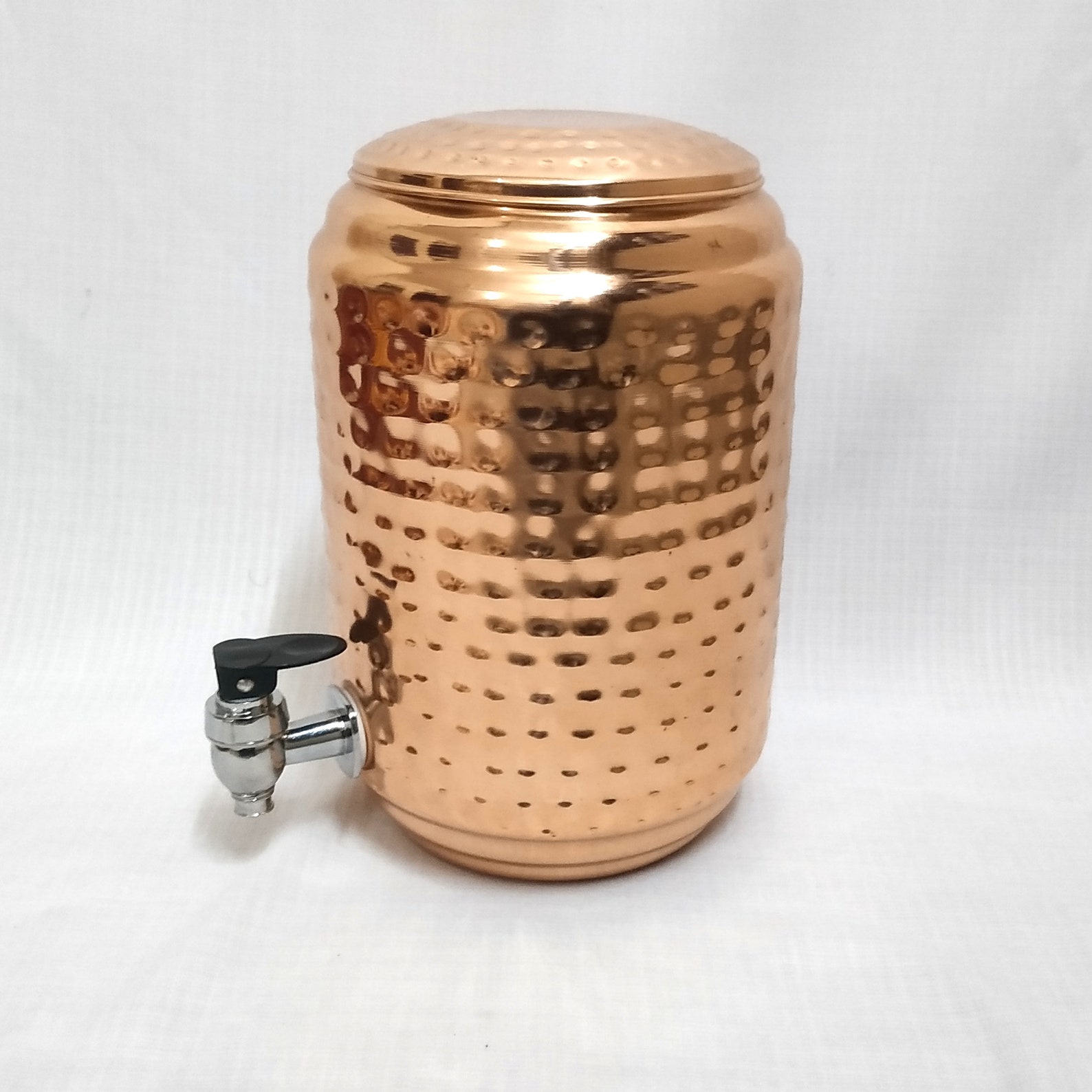 5 Litre Hammered Copper Water Dispenser matka/pot Container Etsy