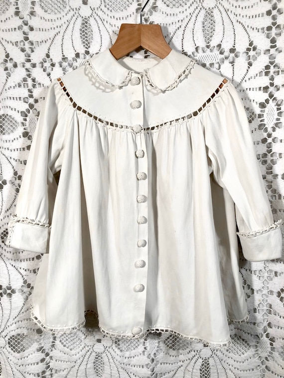 Victorian unisex kids cotton housecoat