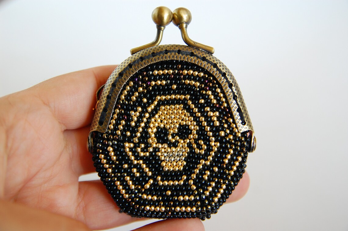 Beaded Wallet. Pirate Wallet. Etsy