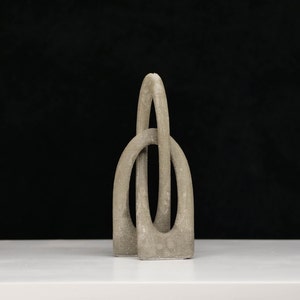 Infinity sculpture, Concrete decor, Infinity sculpture, Contemporary sculpture, love knot, modern minimalistic image 3