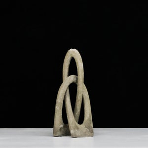 Infinity sculpture, Concrete decor, Infinity sculpture, Contemporary sculpture, love knot, modern minimalistic image 1