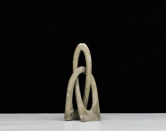 Infinity sculpture, Concrete decor, Infinity sculpture, Contemporary sculpture, love knot, modern minimalistic