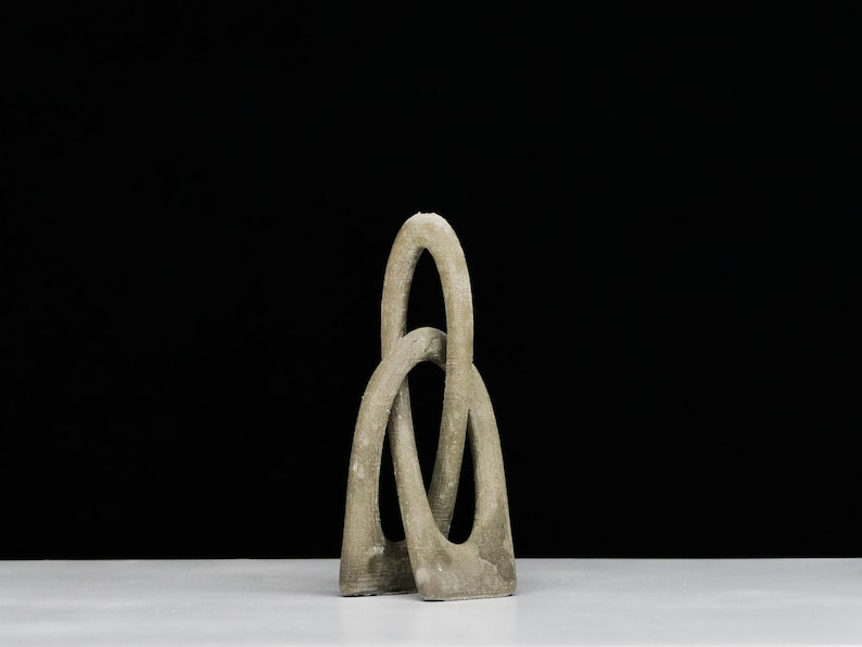 Infinity sculpture, Concrete decor, Infinity sculpture, Contemporary sculpture, love knot, modern minimalistic image 1