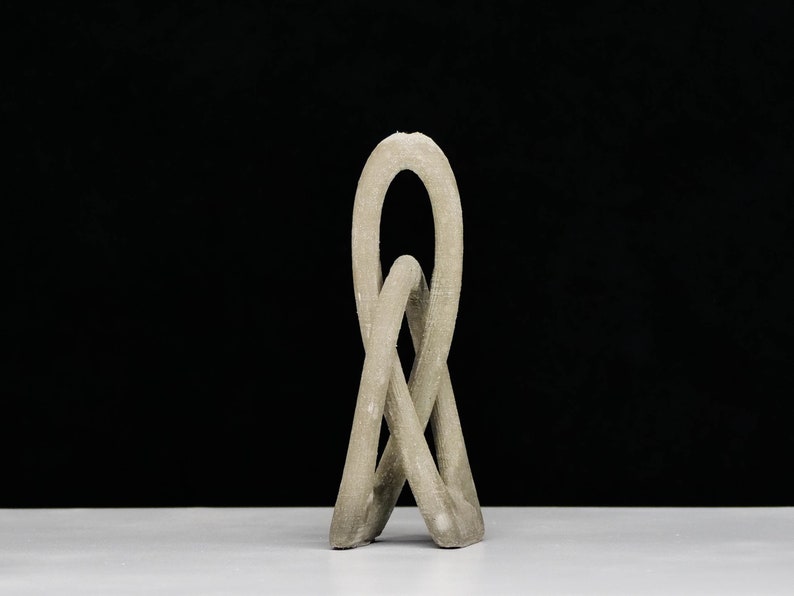 Infinity sculpture, Concrete decor, Infinity sculpture, Contemporary sculpture, love knot, modern minimalistic image 2