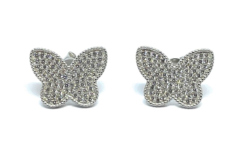 Sterling Silver Butterfly Stud Earrings