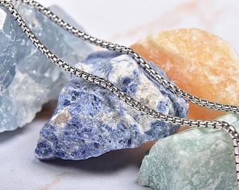Sterling Silver 2mm Round Box Chain Necklace