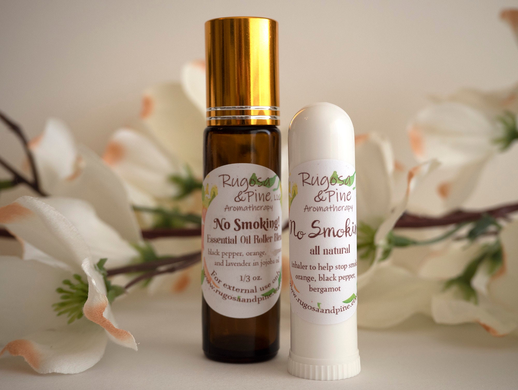 Quit Smoking Essential Oil Inhaler Roller Blend Set Break the Habit Etsy