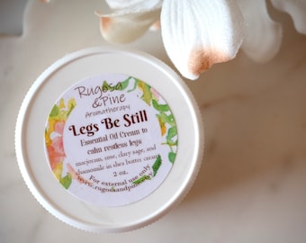 Restless Legs Essential Oil Cream Blend Muscle Aches Rose Chamomile