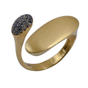 Multi-Stone Black Diamond Cocktail Ring, Custom Black Diamond Ring, Fine Jewelry, Unique Black Diamond Ring, Anniversary Ring