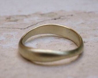 Zarter Ehering Gold, 18K Gold Ehering / Gold Stapelring / Zarter Ring / Ehering / Herrenring