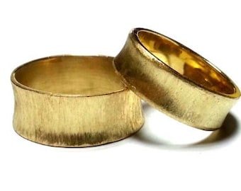 Gold Wedding Rings, Vine Wedding Bands, Unique Gold Rings, Wedding Ring Set, Unique Ring Set, Matching Bands, Wedding Band Set, His Her Ring