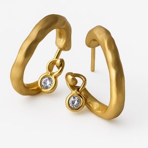 Personalized 18K Gold Hoop Earrings – Custom Hoop Earrings, Handmade Fine Jewelry by Gabriel Per Kashi