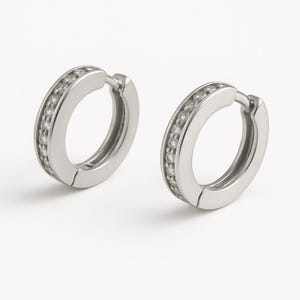 Aros de diamantes Huggies • Aros de oro • Aros de cartílago • Aros • Aros pequeños de diamantes - Joyería fina