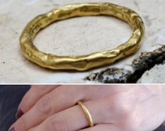 Delicate Wedding Ring Gold, 18K Thin Gold Wedding Band/ Gold Stacking Ring/ Dainty Stacking Ring/ Delicate Ring/ Thin Wedding Band