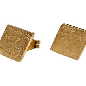 Solid Gold Earring, Solid Gold Stud, Yellow Gold Stud Earring 18k, Woman Earring, Celtic Earring stud, Artistic Jewelry, anillo oro 18k