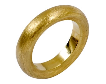 WEDDING RING GOLD, Unisex Wedding Band, 18k Yellow Gold Men's Wedding Ring, Women's Wedding Ring Gold