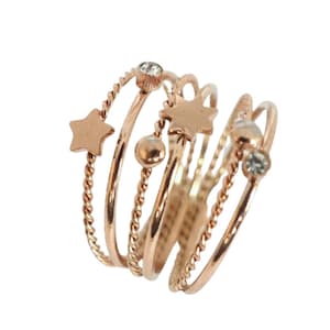 Massiver Roségold Stacheldraht Ring mit Diamanten im Labor gewachsen