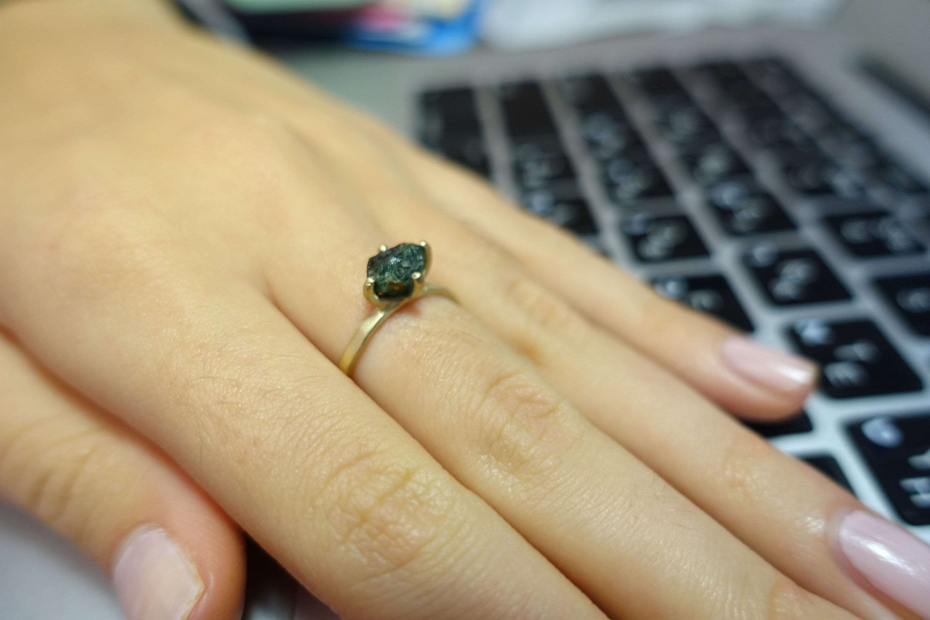 Rosesearrings And Rough Emeralds