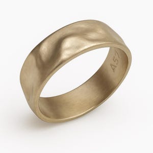 Solid Gold Wedding Band, Yellow Gold Ring, unisex ring, wedding ring, wedding band, men&#39;s ring, men&#39;s wedding band, Texture Wedding Ring