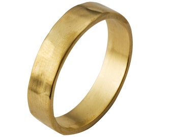 Alternative Wedding Band, Designer Jewelry, Untraditional Wedding Ring, Contemporary Art Made Wedding Band - Men&#39;s Hammered Wedding Band