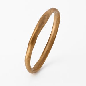 14K Solid Gold Delicate Wedding Band - Thin Wedding Band Women - Gold Stacking Ring - Rustic minimalist gold wedding band - Bold thin ring