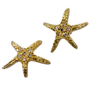 18K Gold Starfish Stud Earrings – Ocean-Inspired Jewelry, Minimalist Sea Star Earrings, Beach Lover Gift,