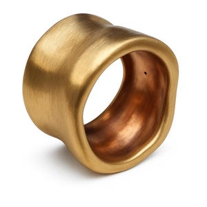 18K Gold Wedding Band, Women&#39;s Ring, Women Wedding Band, Unique Gold Ring, Wide Gold Stacking Band