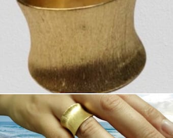 Gold Chunky Ring, Big Wedding Ring, Solid Gold Ring, Unique Wedding Ring, Unique Wedding Band, Art Jewelry, Art Jewelry Designs
