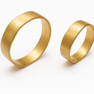 matching wedding bands solid gold, His and Her Wedding Rings set, Handcrafted His and Hers Wedding Rings, Couples Rings, Bridal Rings Gold