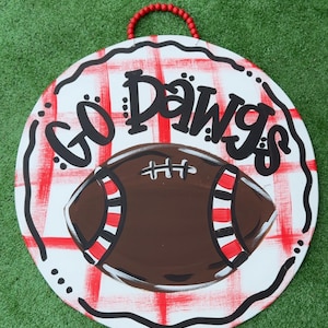 Bulldog Door Hanger | Georgia Door Hanger | Go Dawgs Door Hanger | Football Door Hanger | Fall Door Hanger