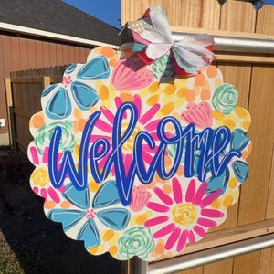 Colgante de puerta de primavera / Colgante de puerta de verano / Colgante de puerta floral