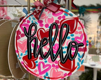 Valentine Door Hanger | Heart Door Hanger | Happy Valentine’s Day door hanger