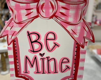 Valentine Door Hanger | Be Mine Bow Door Hanger | Happy Valentine’s Day door hanger