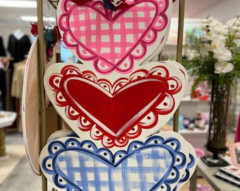 Valentine Door Hanger | Heart Door Hanger | Stacked heart Door hanger