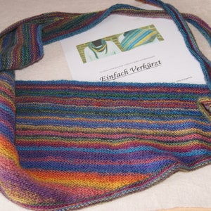 Simply shortened-triangular scarf PDF download instructions for knitting by hand shortened rows of binding tapes