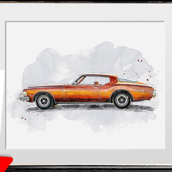 classic car portrait. Personalize car portrait. Gift for car lover. Custom car portrait. Classic car poster. Fathers Day gift. Gifts for him