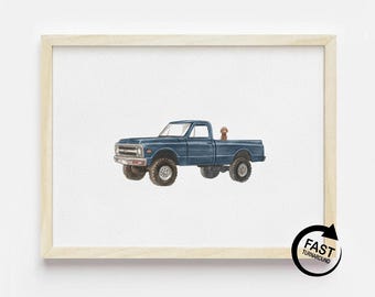 Car Painting From Photo, Car Drawing, Custom Watercolor Portrait, Personalized Gift for Him