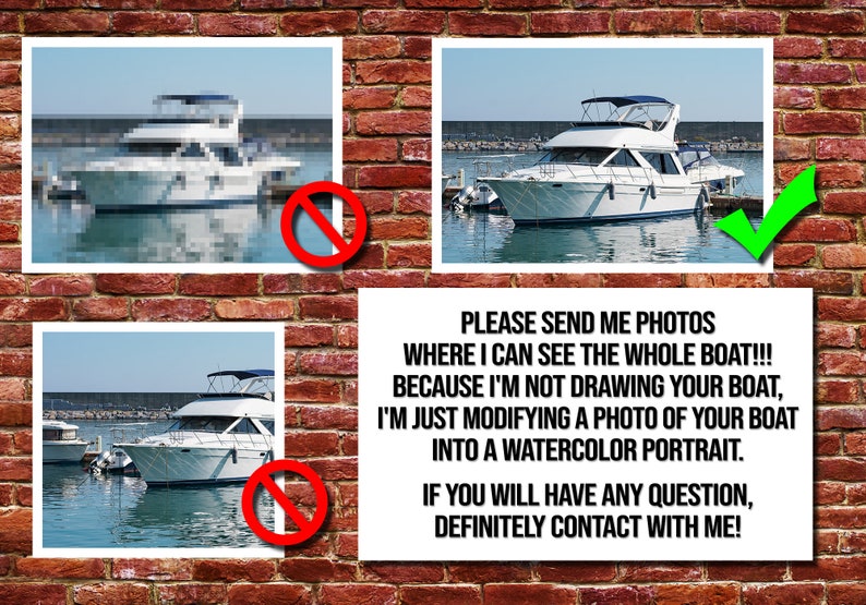 Custom Boat portrait. Boat portrait. Personalize Boat portrait. Gift for Boat lover. Custom yacht portrait. Fathers Day gift. Gifts for him image 2