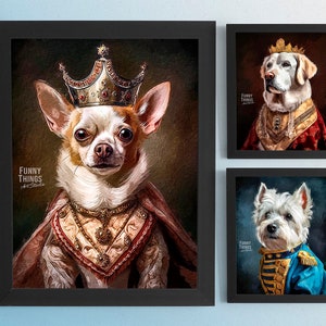 Custom Renaissance Pet Portrait: Royal Pet Painting (Digital File)